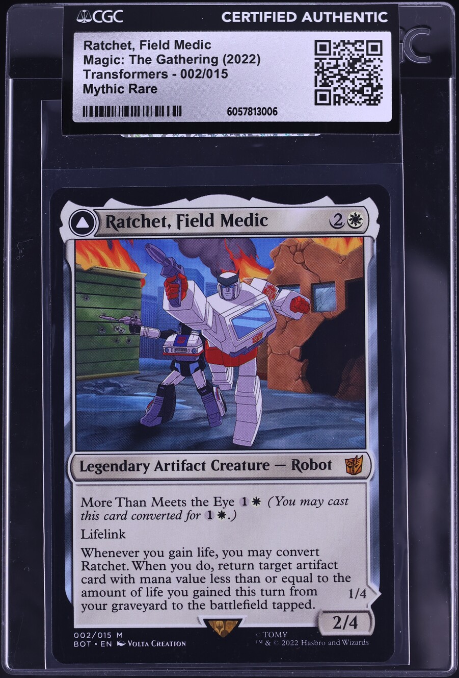 2022 Magic The Gathering MTG Transformers Ratchet, Field Medic #2 CGC AUTH  on Fanatics Collect