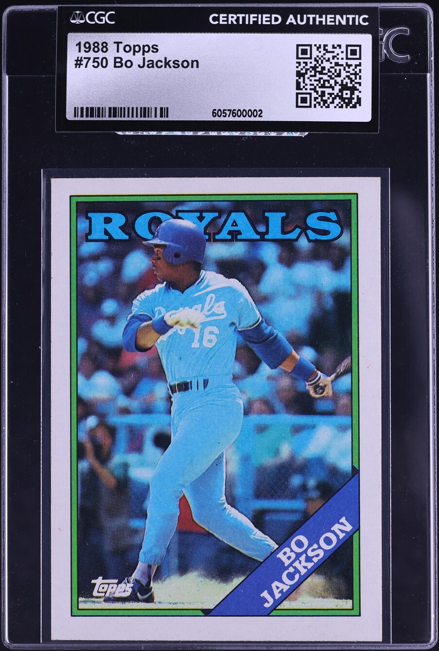 1988 Topps Bo Jackson #750 CGC AUTH