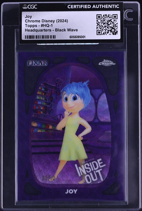 2024 Topps Chrome Disney Black Wave Nemo /10 #105 PSA 9 MINT on