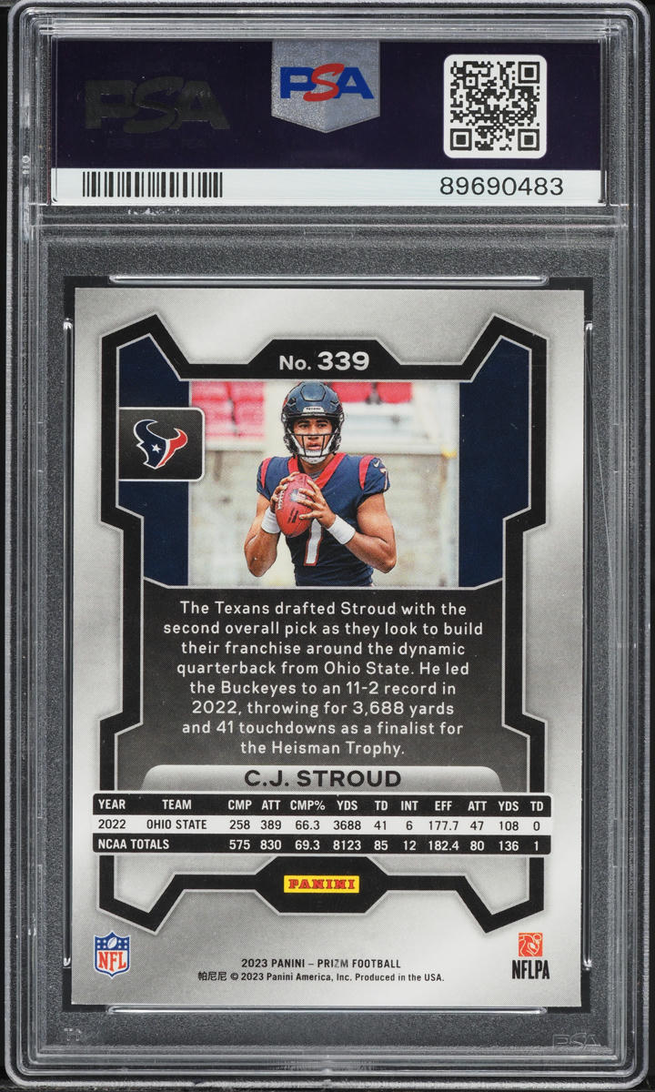 2023 Panini Prizm C.J. Stroud ROOKIE #339 PSA 10 GEM MINT