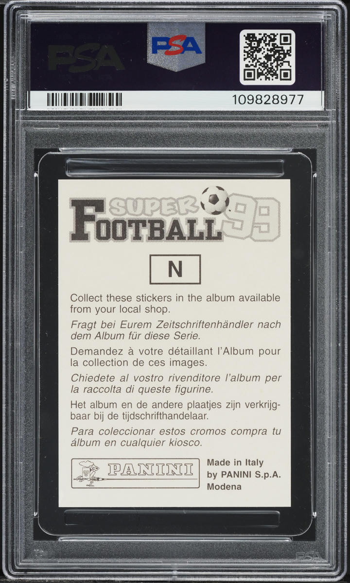1998 Panini Super Football 99 All-Stars Ronaldo #N PSA 8 NM-MT on