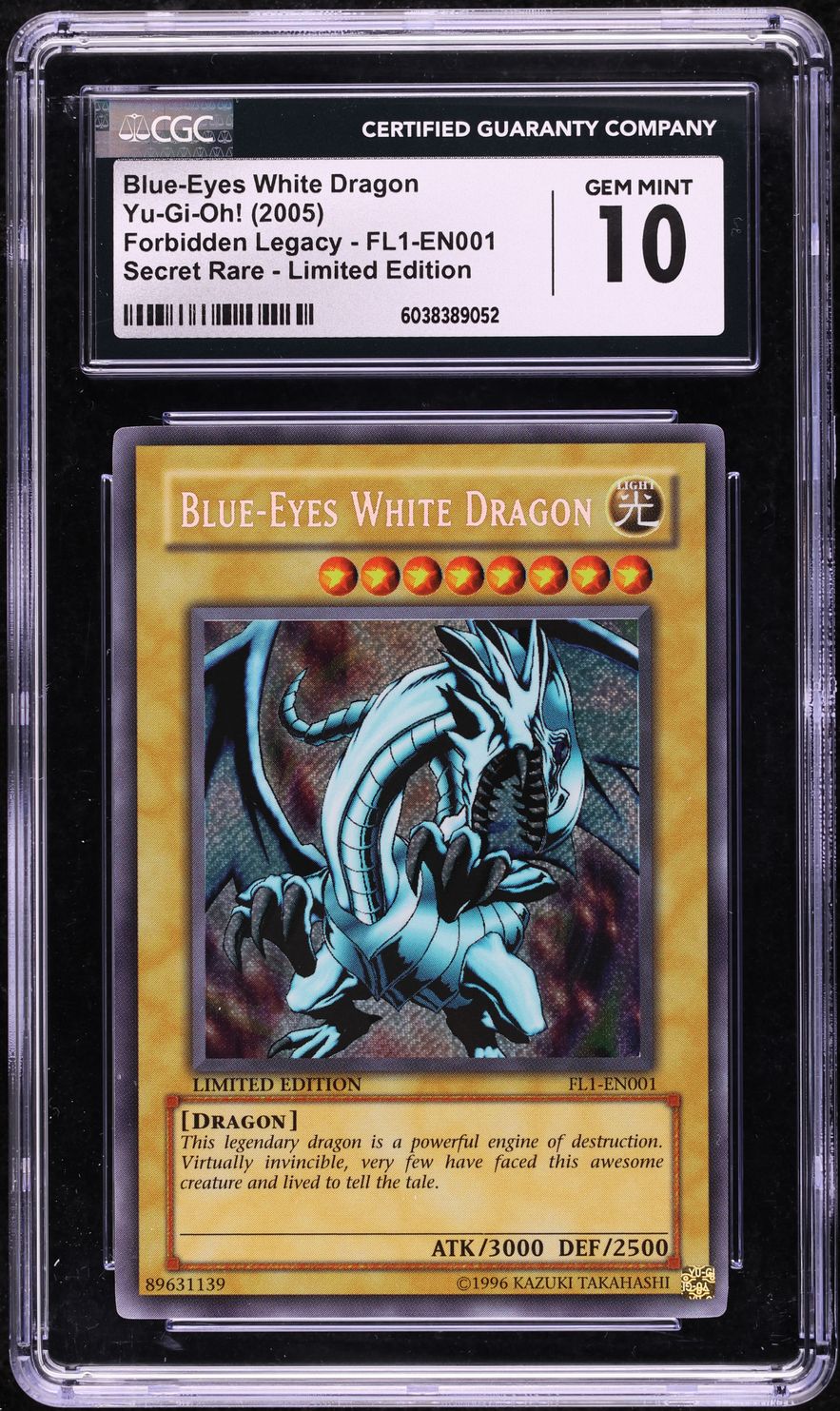 2005 Yu-Gi-Oh! Forbidden Legacy Blue-Eyes White Dragon #FL1-EN001