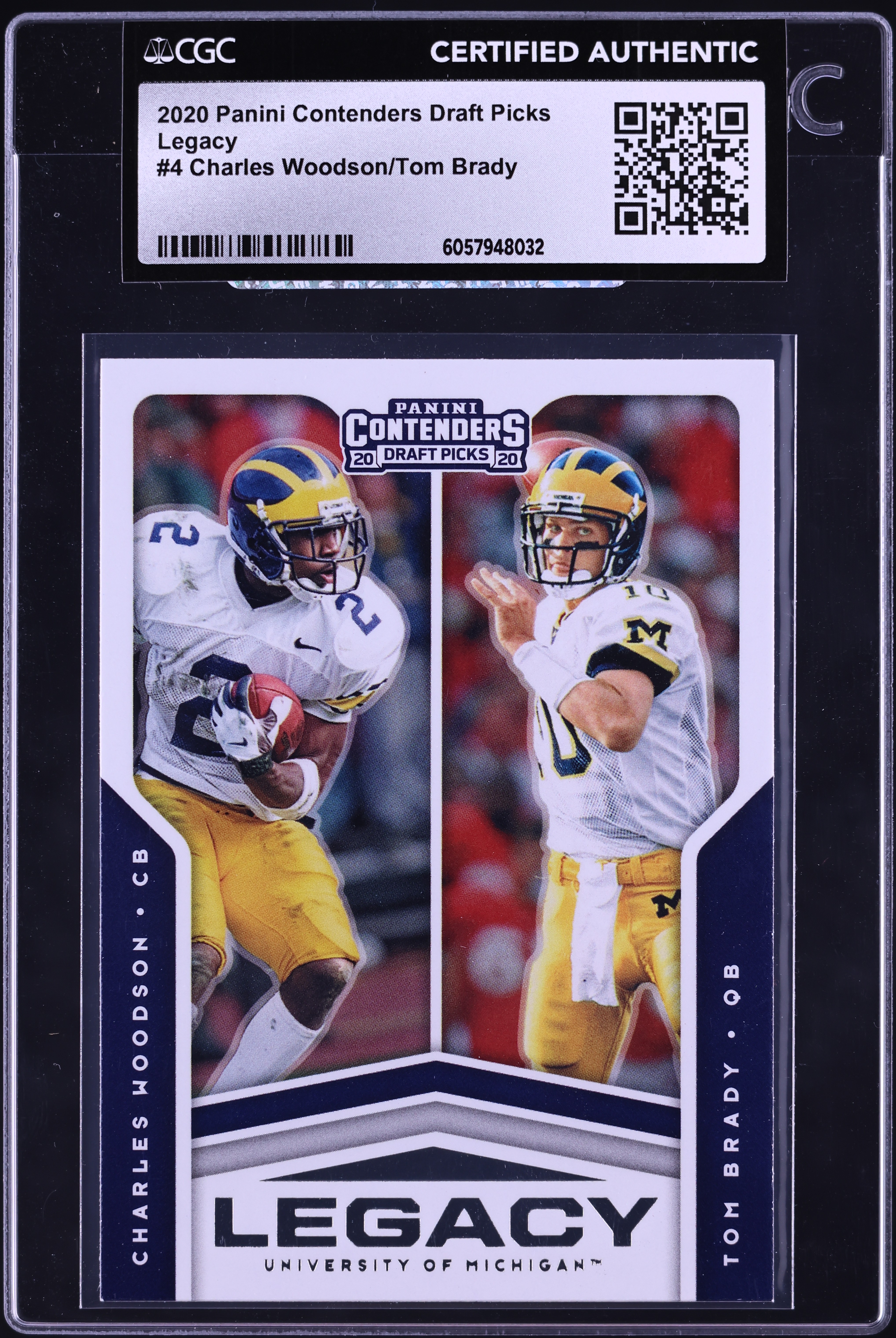 Carte De Football Tom Brady & Charles Woodson - Michigan Wolverines Legacy, Non Classée