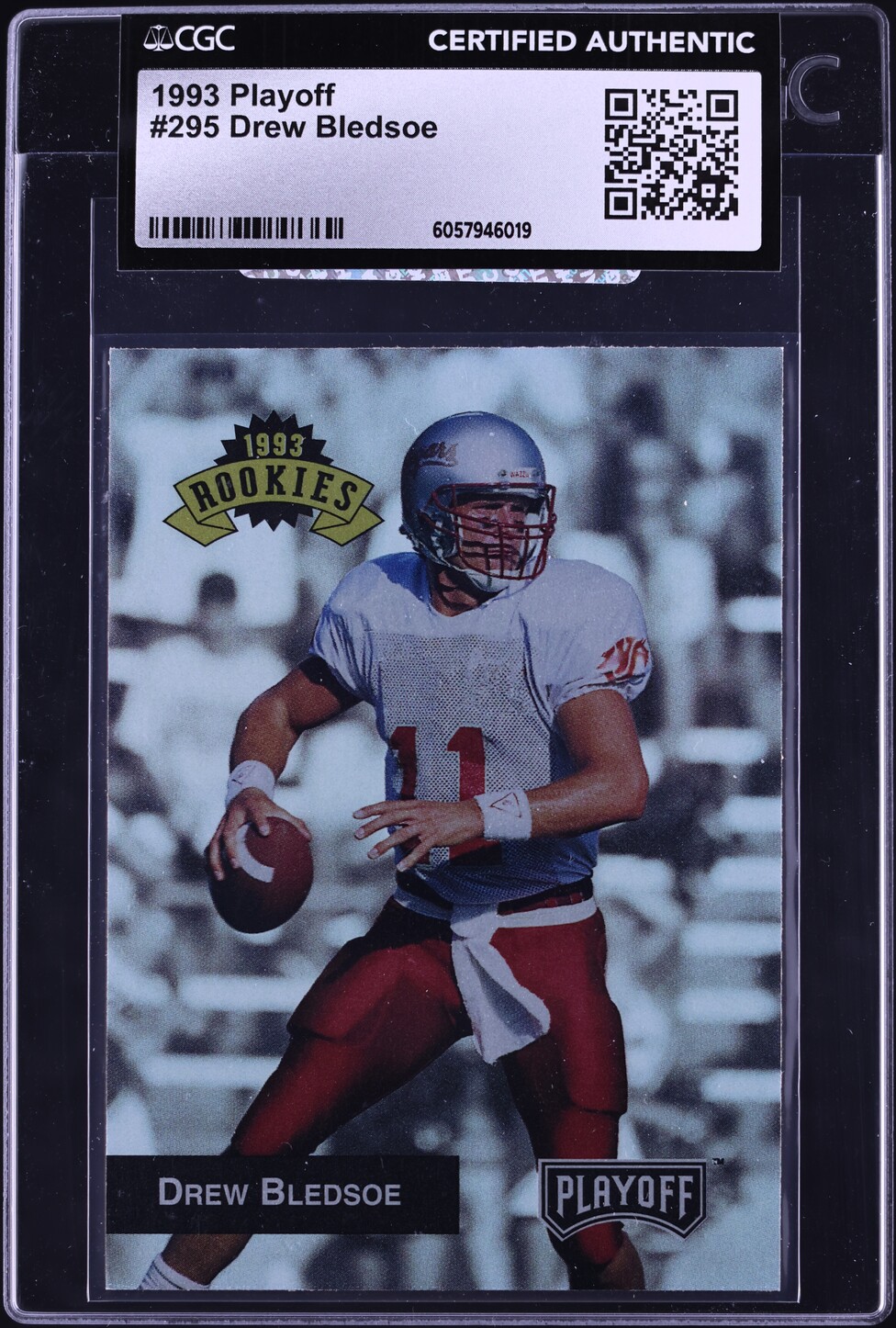1993 Playoff Football Drew Bledsoe ROOKIE #295 CGC AUTH