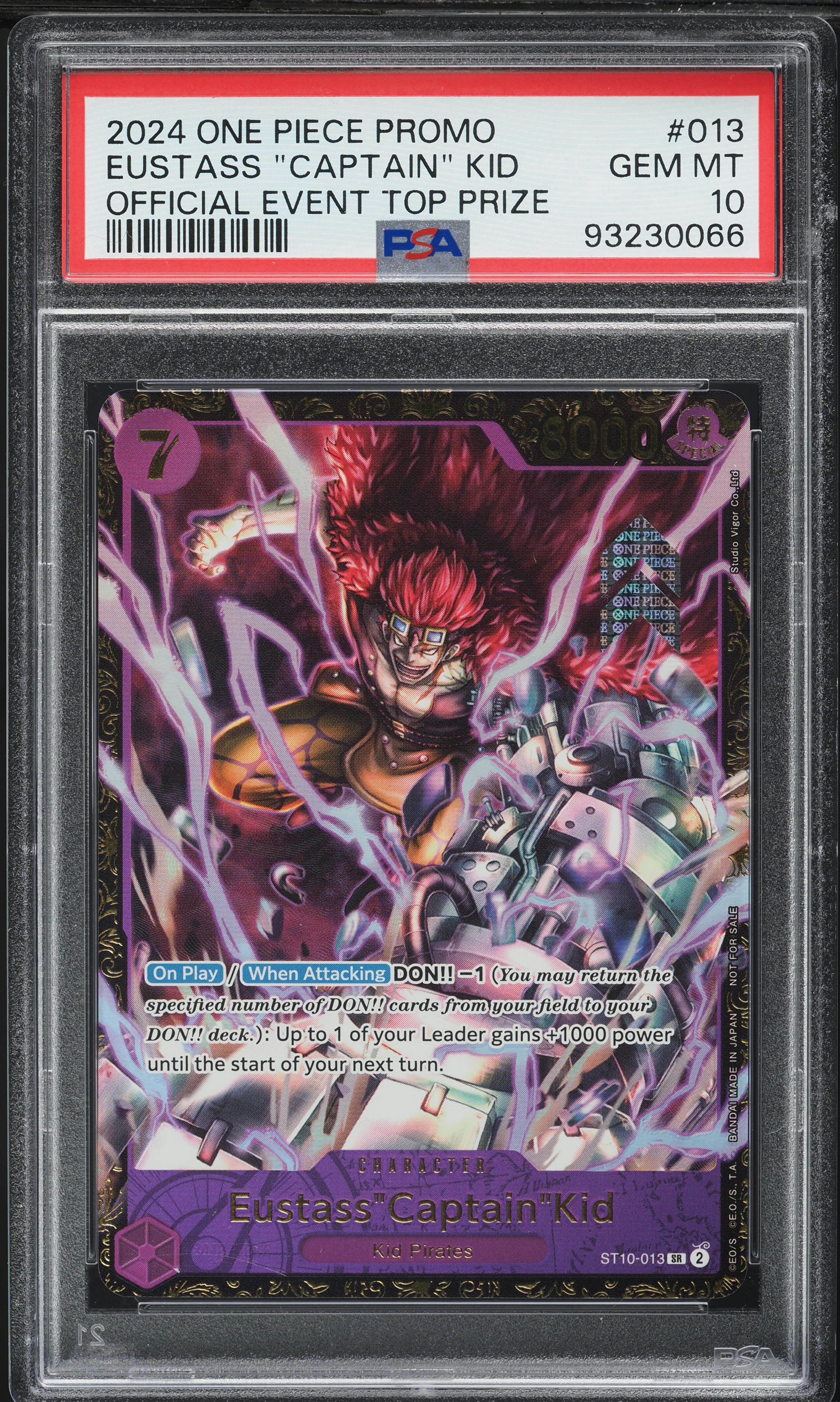 2024 One Piece Promo Event Top Prize Eustass 