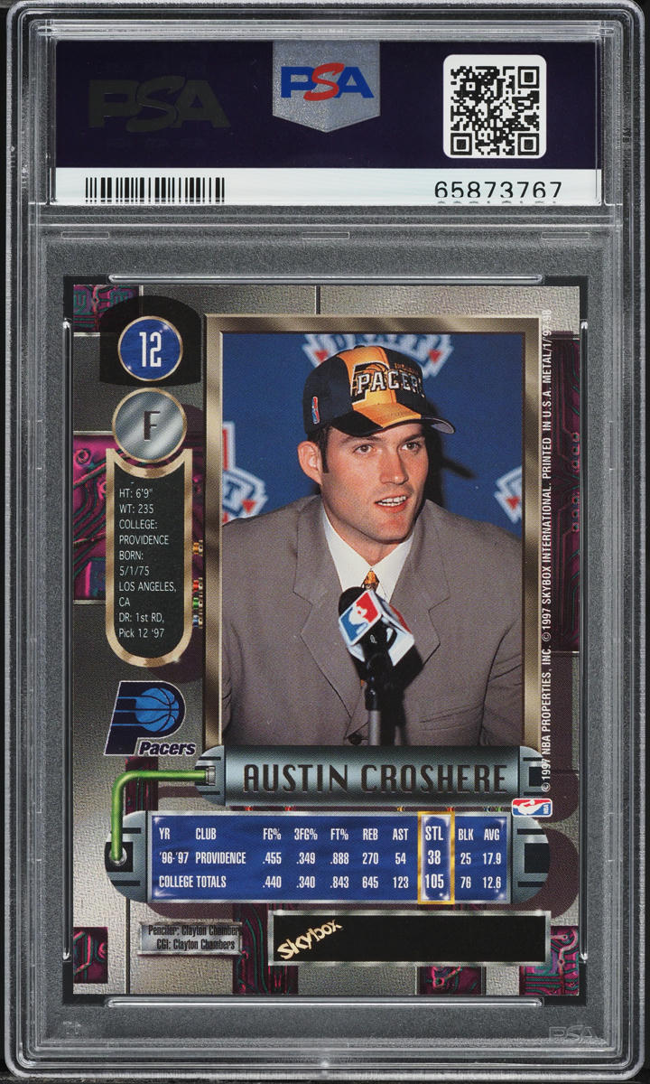 1997 Metal Universe Austin Croshere ROOKIE #12 PSA 9 MINT