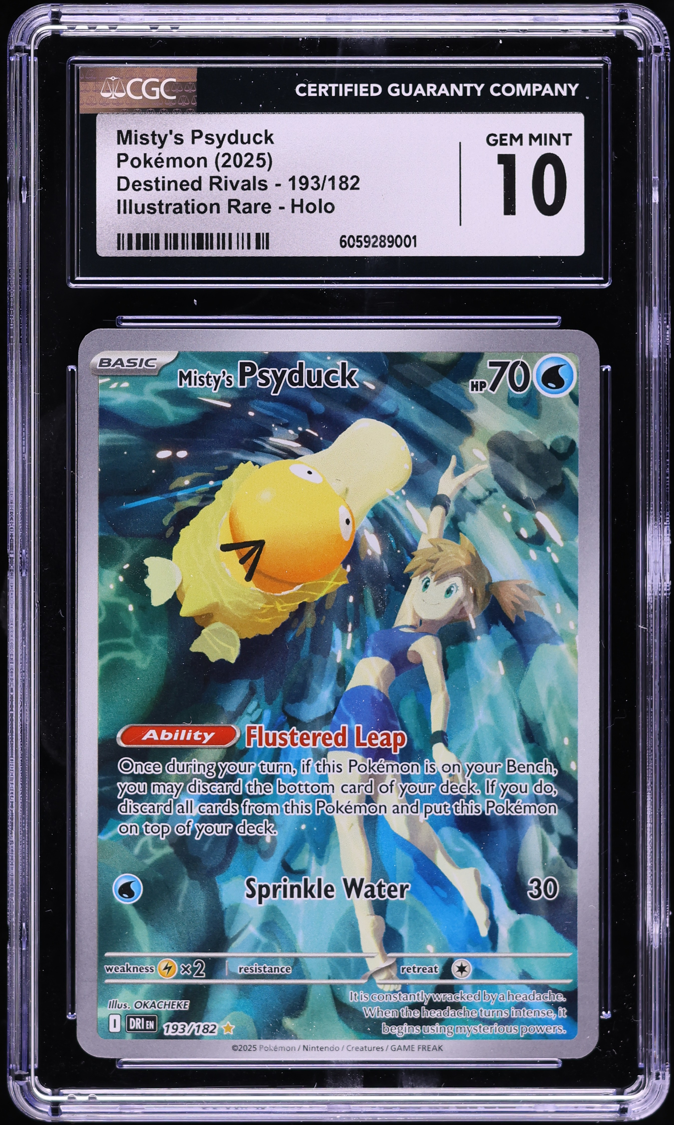 2025 ポケモンカード PSYDUCK #199 GEM MT 10 2025 Pokemon SV Destined Rivals IR Misty's Psyduck #193 CGC 10 GEM