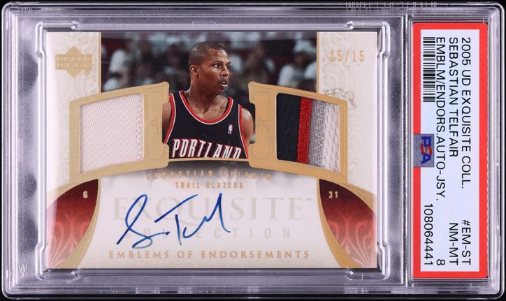 2005 Exquisite Collection Endorsements Sebastian Telfair PATCH Sebastian Telfair Exquisite Rookie