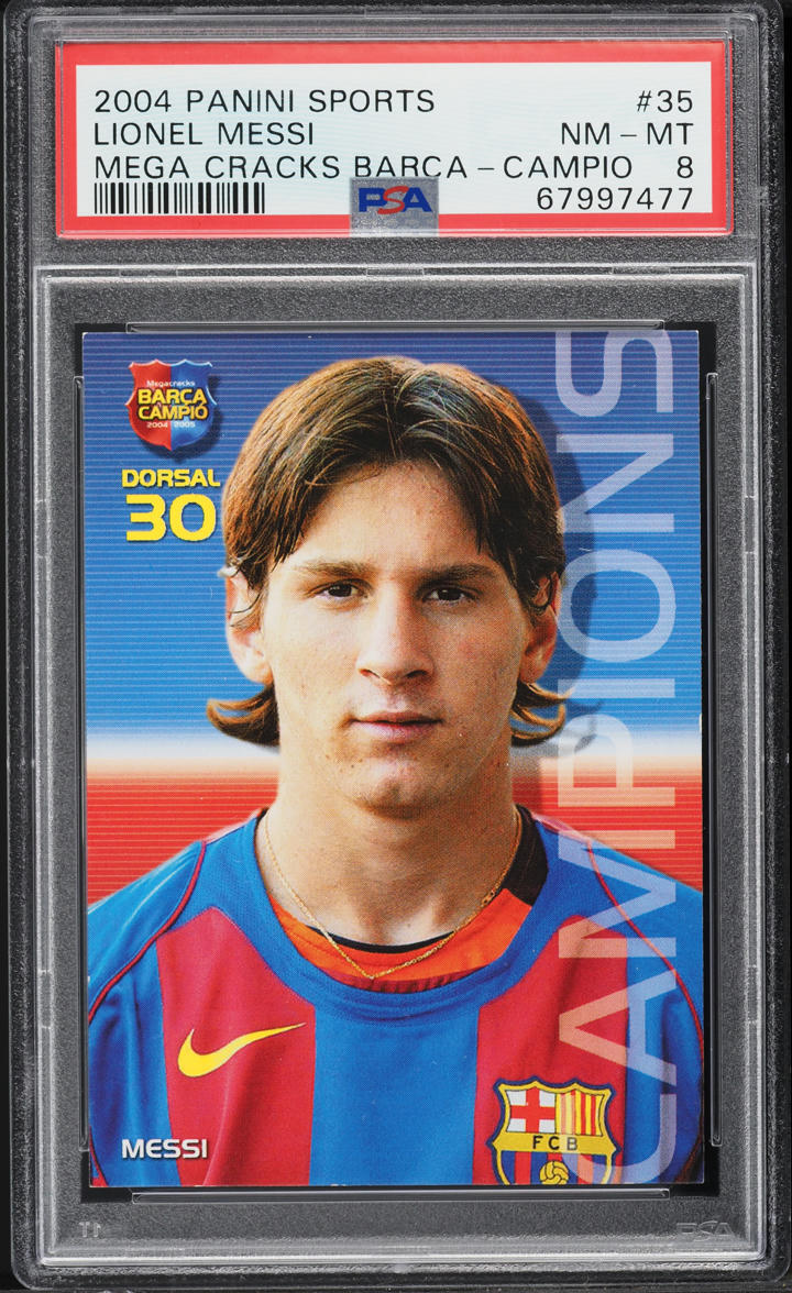 2004 Panini Sports Mega Cracks Campio Lionel Messi ROOKIE #35 PSA
