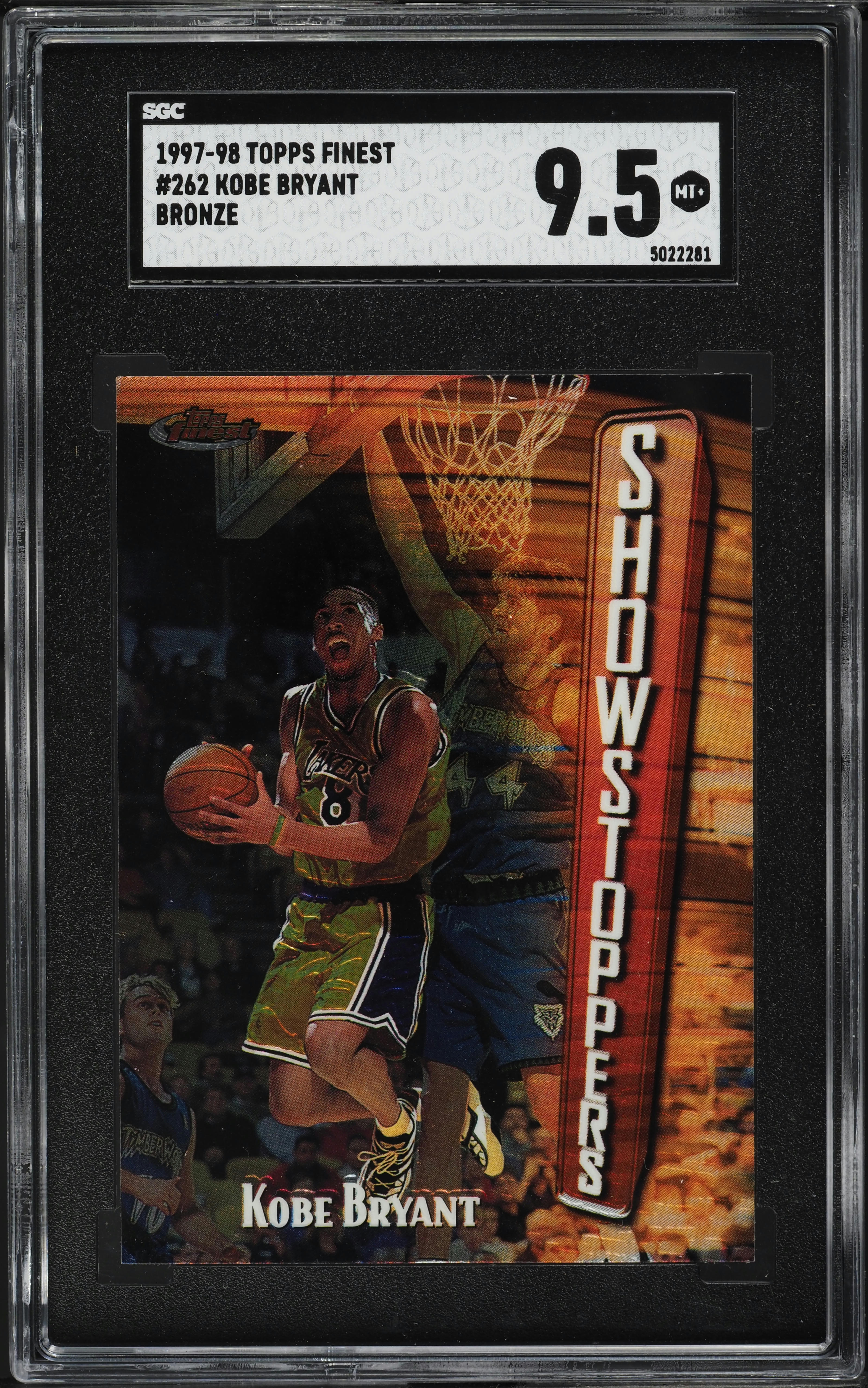 1997 Finest Bronze w/ Coating Kobe Bryant #262 SGC 9.5 MINT+ on