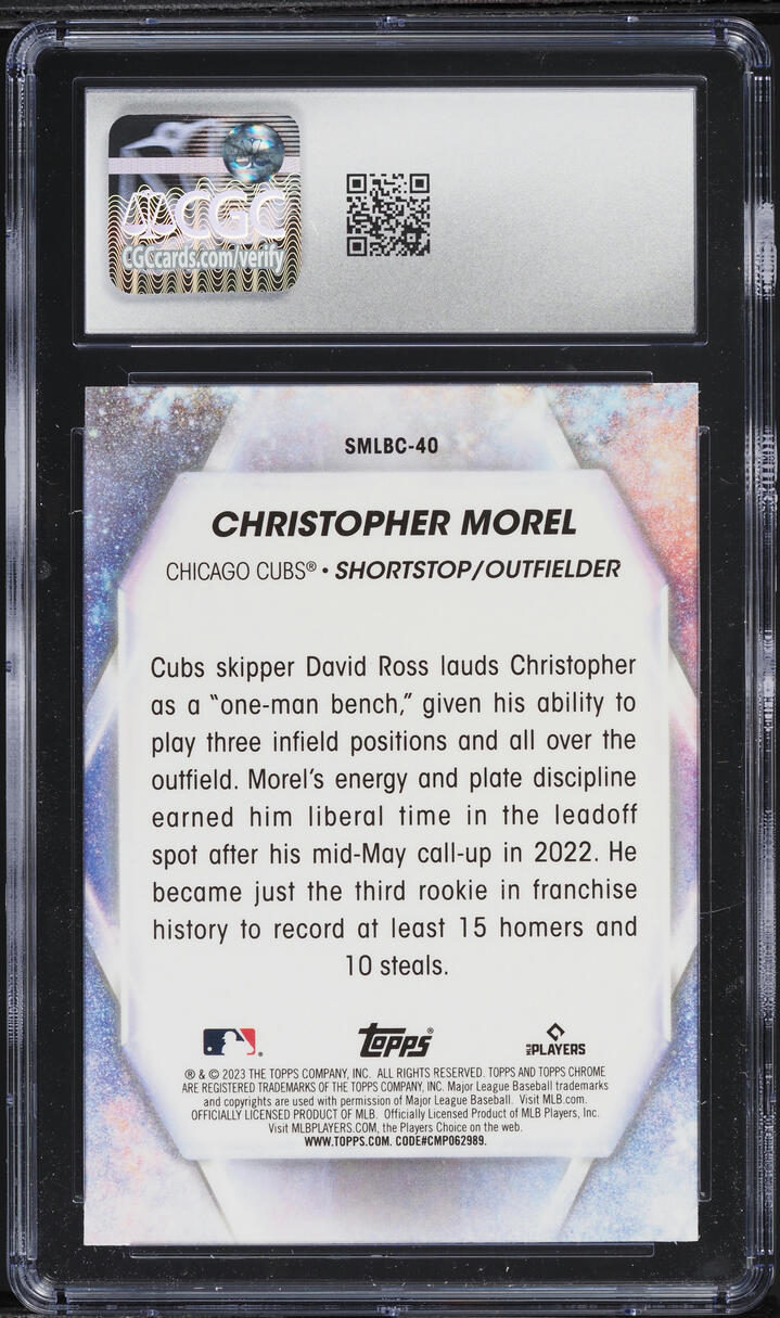 2023 Topps Chrome Stars Of MLB Christopher Morel ROOKIE #SMLBC-40 CGC 10 GEM