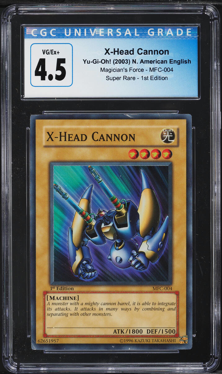 2003 Yu-Gi-Oh! Magician's Force 1st Edition X-Head Cannon #MFC-004 CGC 4.5 VGEX+