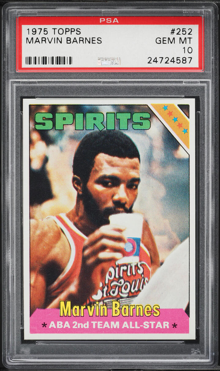 1975 Topps Basketball Marvin Barnes ROOKIE #252 PSA 10 GEM MINT