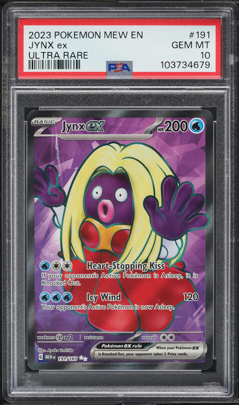 2023 Pokemon Scarlet & Violet 151 Full Art Jynx ex #191 PSA 10 GEM MINT