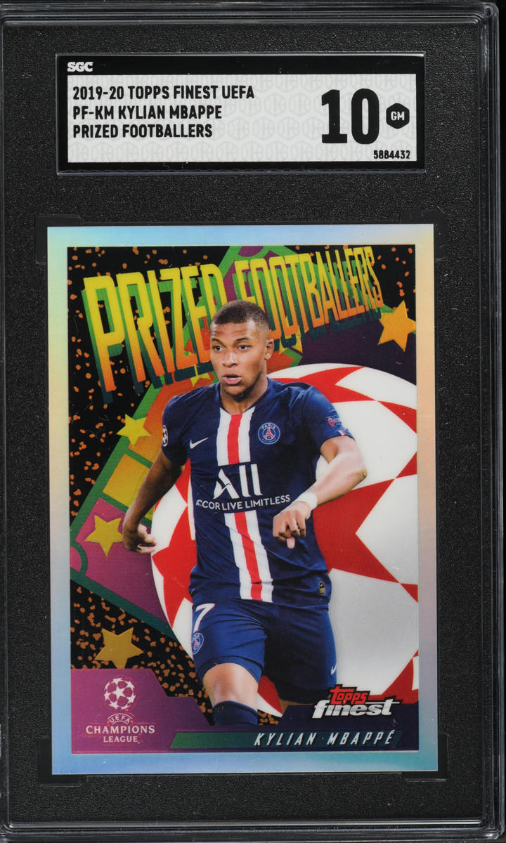 2019 Finest UEFA Prized Footballers Kylian Mbappe #PF-KM SGC 10 GEM MINT