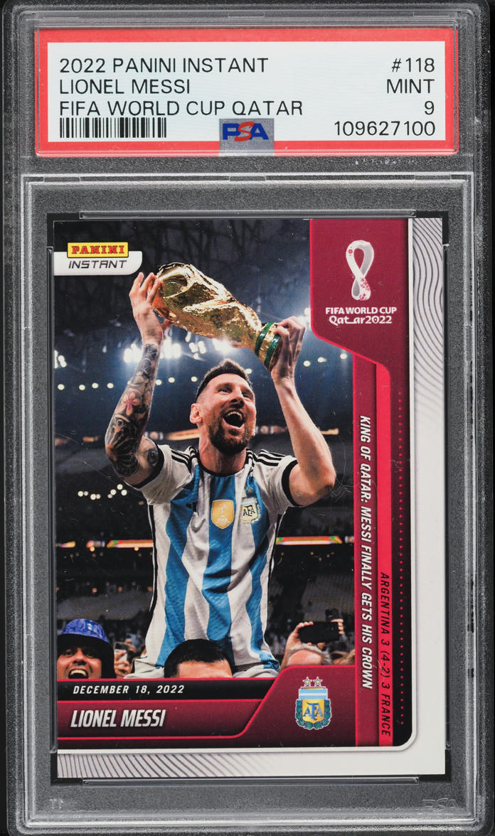 2022 Panini Instant FIFA World Cup Lionel Messi #118 PSA 9 MINT