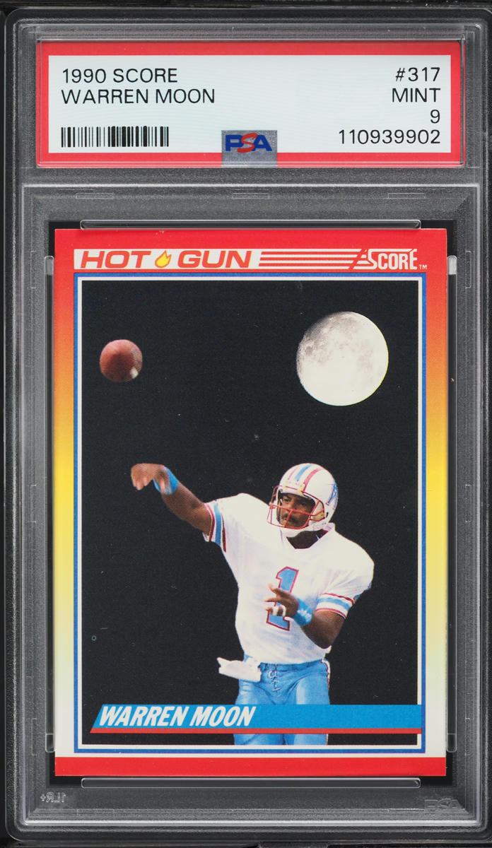 1990 Score Football Warren Moon #317 PSA 9 MINT