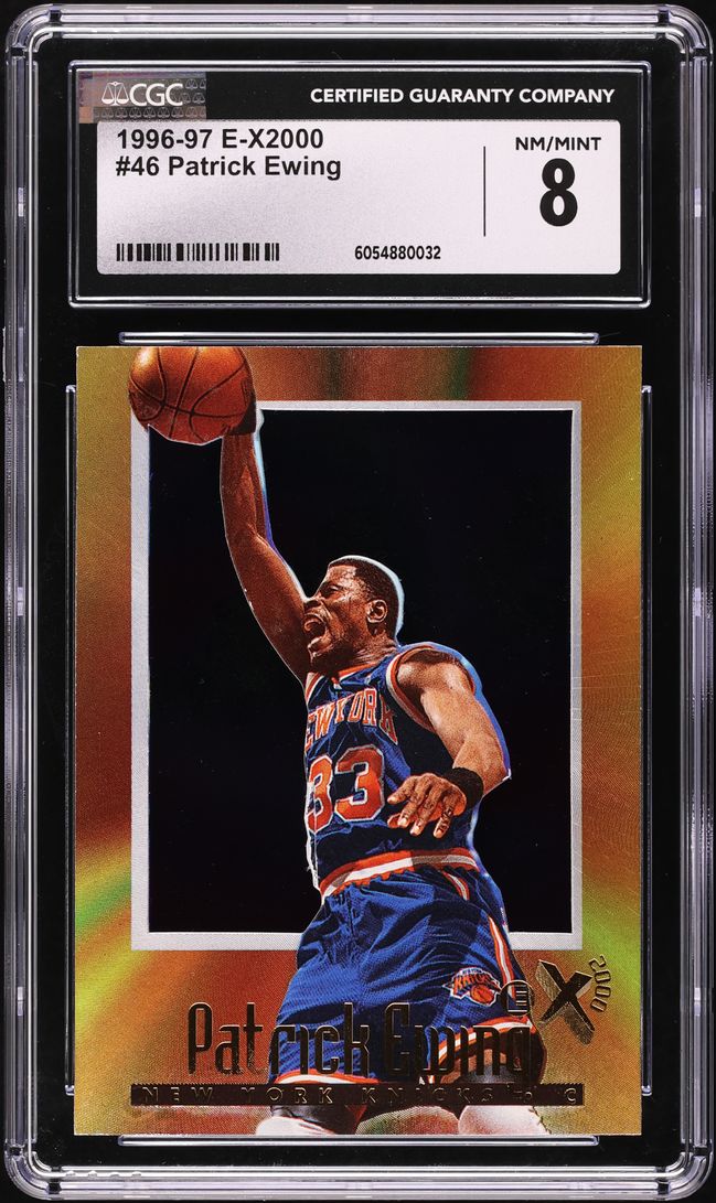 1996 Skybox E-X2000 Patrick Ewing #46 CGC 8 NM-MT