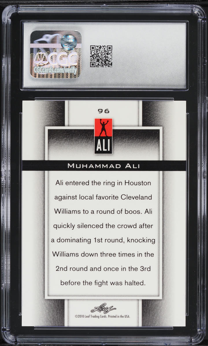 2011 Leaf Metal Prismatic Silver Muhammad Ali /125 #96 CGC 9 MINT