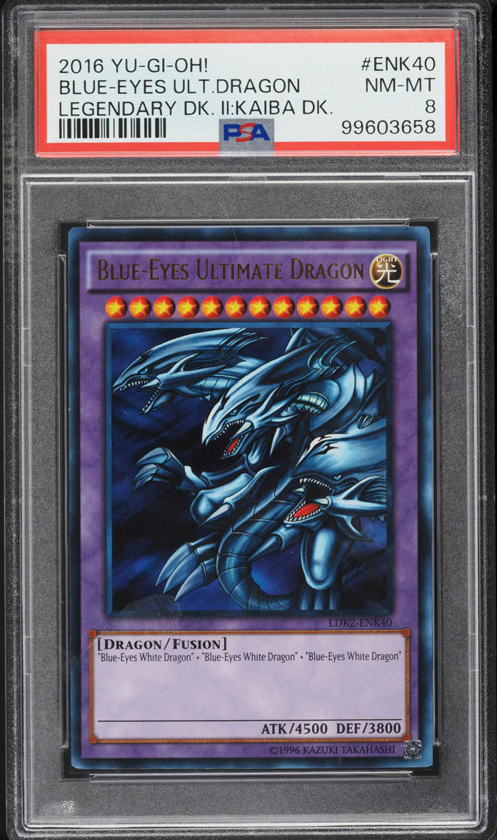 2016 Yu-Gi-Oh! Legendary Deck 2 Blue-Eyes Ultimate Dragon #LDK2-ENK40 PSA 8  on Fanatics Collect