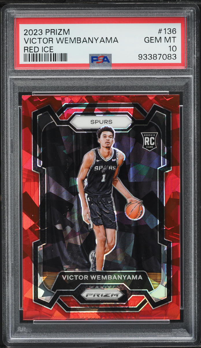 2023 Panini Prizm Red Ice Victor Wembanyama ROOKIE #136 PSA 10 GEM MINT