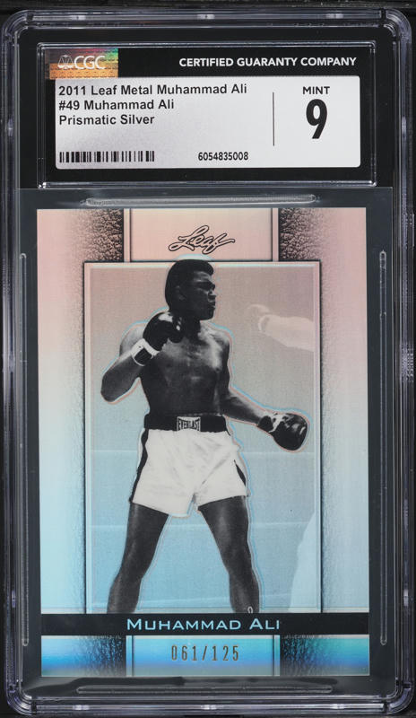 2011 Leaf Metal Prismatic Silver Muhammad Ali /125 #49 CGC 9 MINT