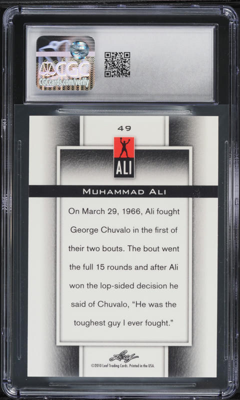 2011 Leaf Metal Prismatic Silver Muhammad Ali /125 #49 CGC 9 MINT