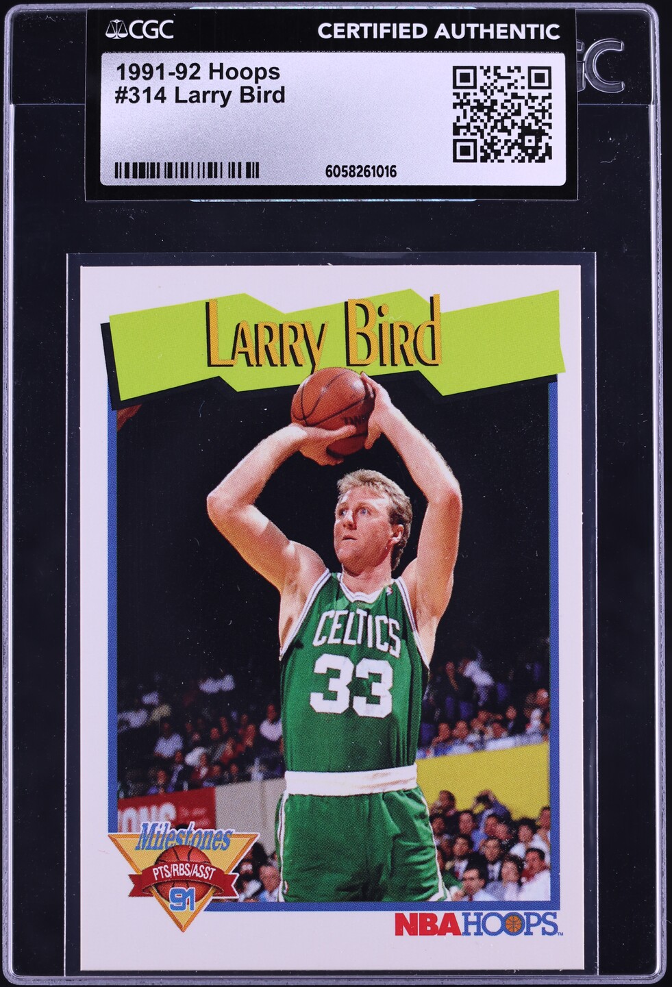 1991 Hoops Larry Bird #314 CGC AUTH