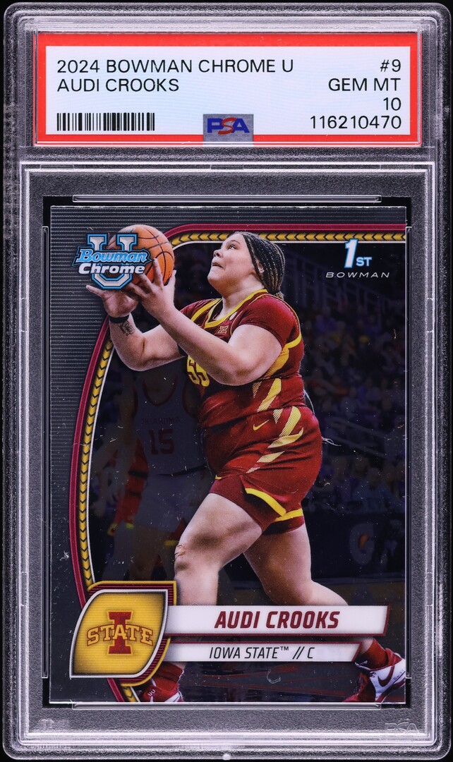 2024 Bowman Chrome University Audi Crooks ROOKIE #9 PSA 10 GEM MINT
