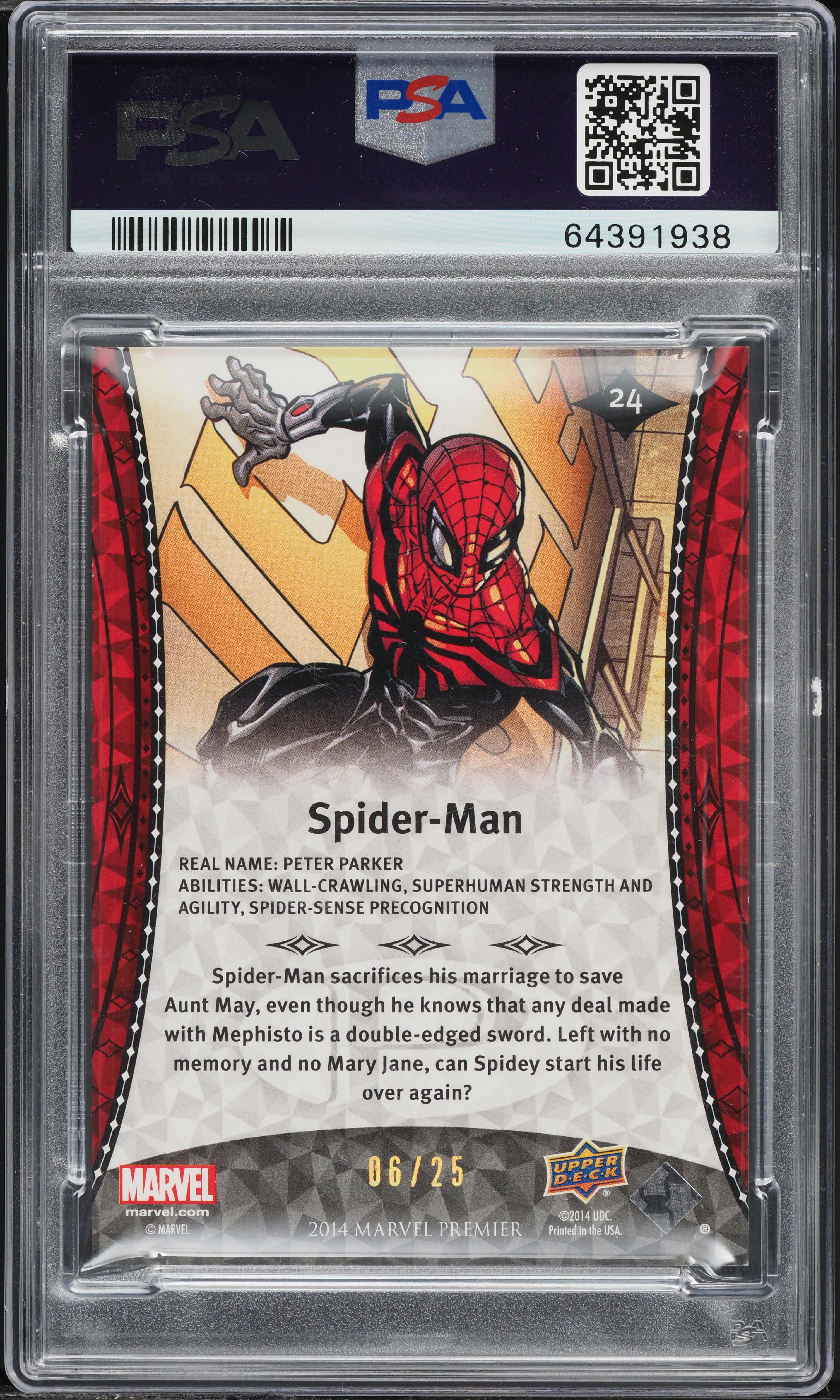 2014 Upper Deck Marvel Premier Gold Spectrum Spider-Man /25 #24