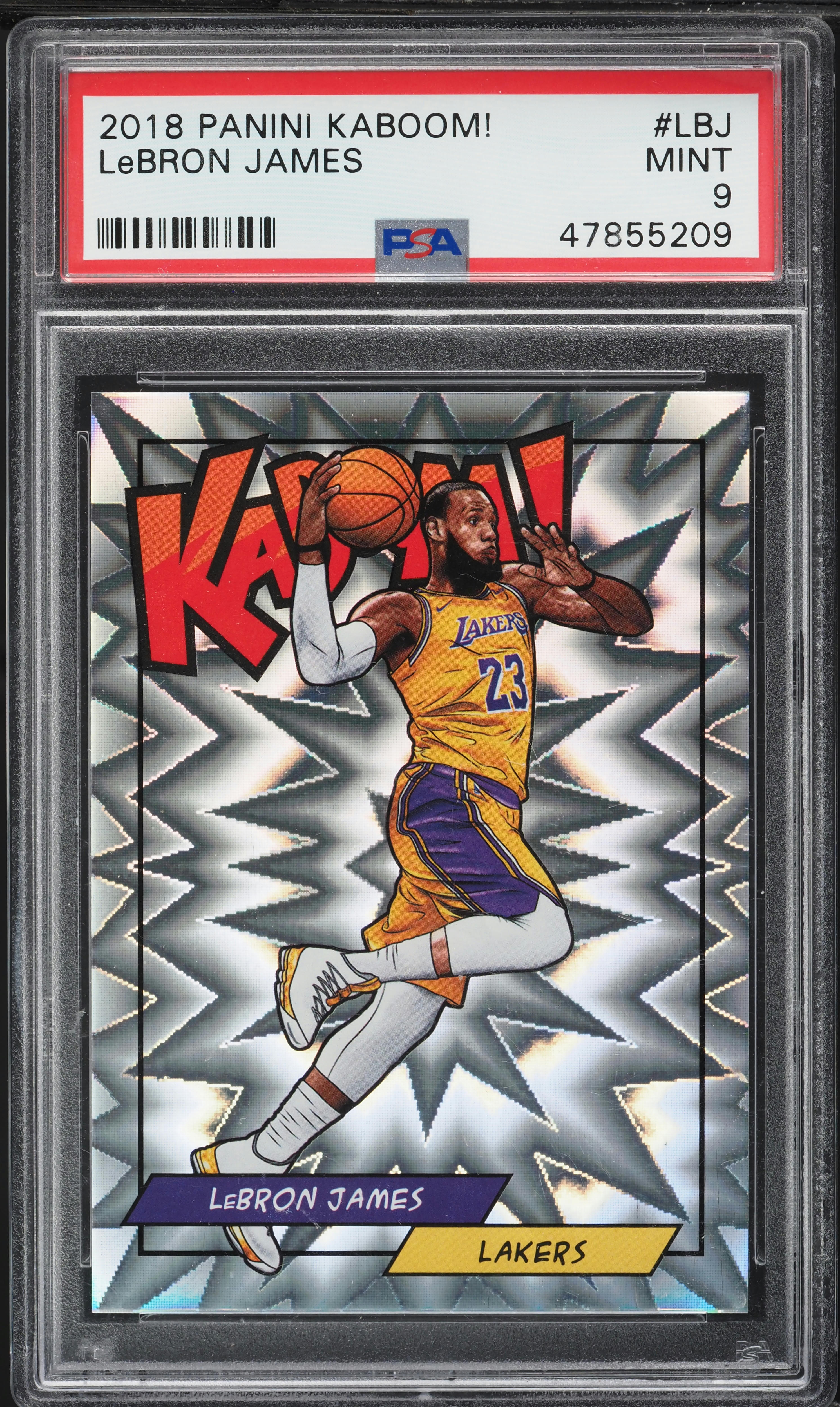 2018 Panini Kaboom! LeBron James #K-LBJ PSA 9 MINT on Fanatics Collect