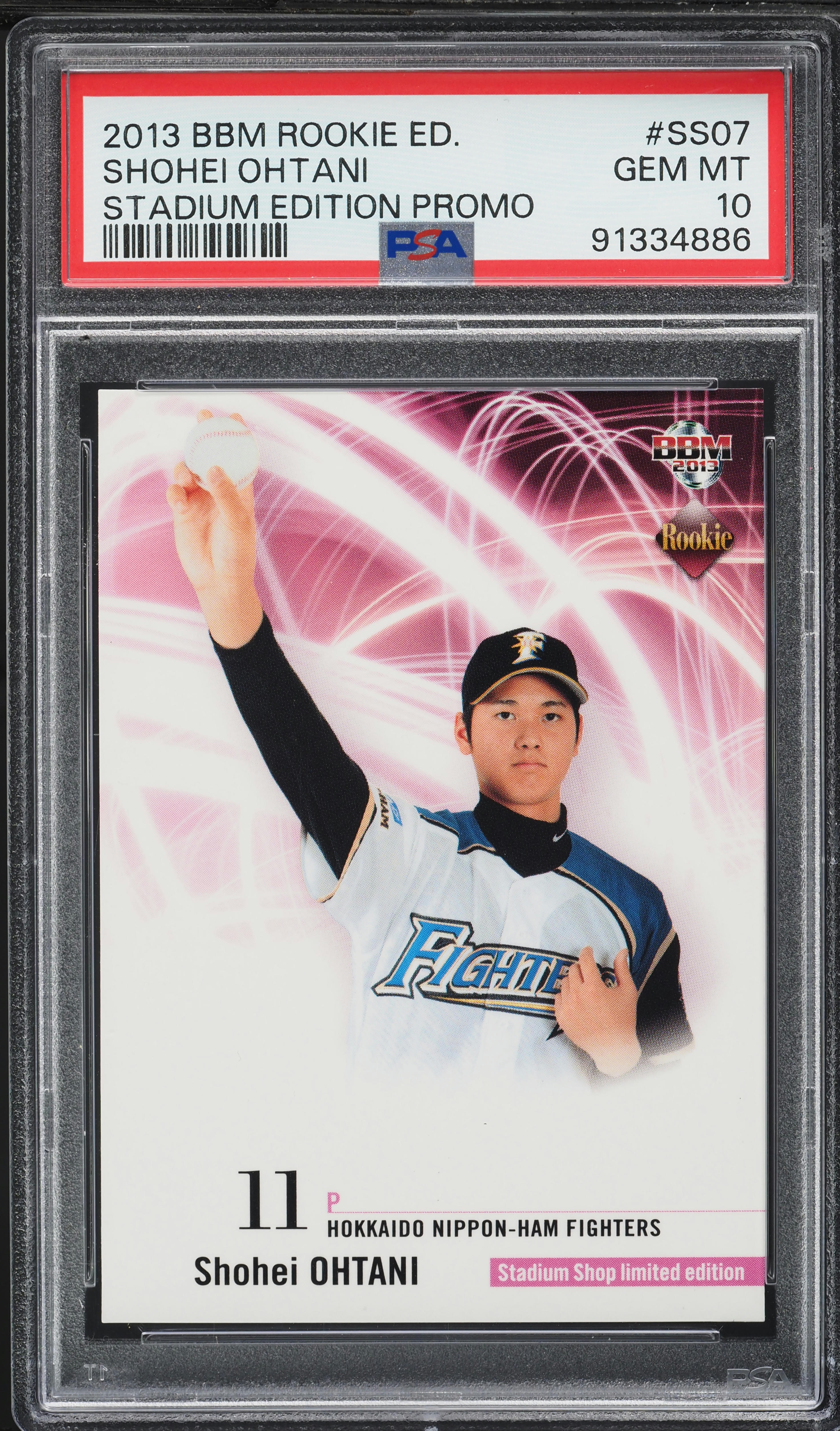 2013 BBM Rookie Edition Stadium Promo Shohei Ohtani ROOKIE #SS07