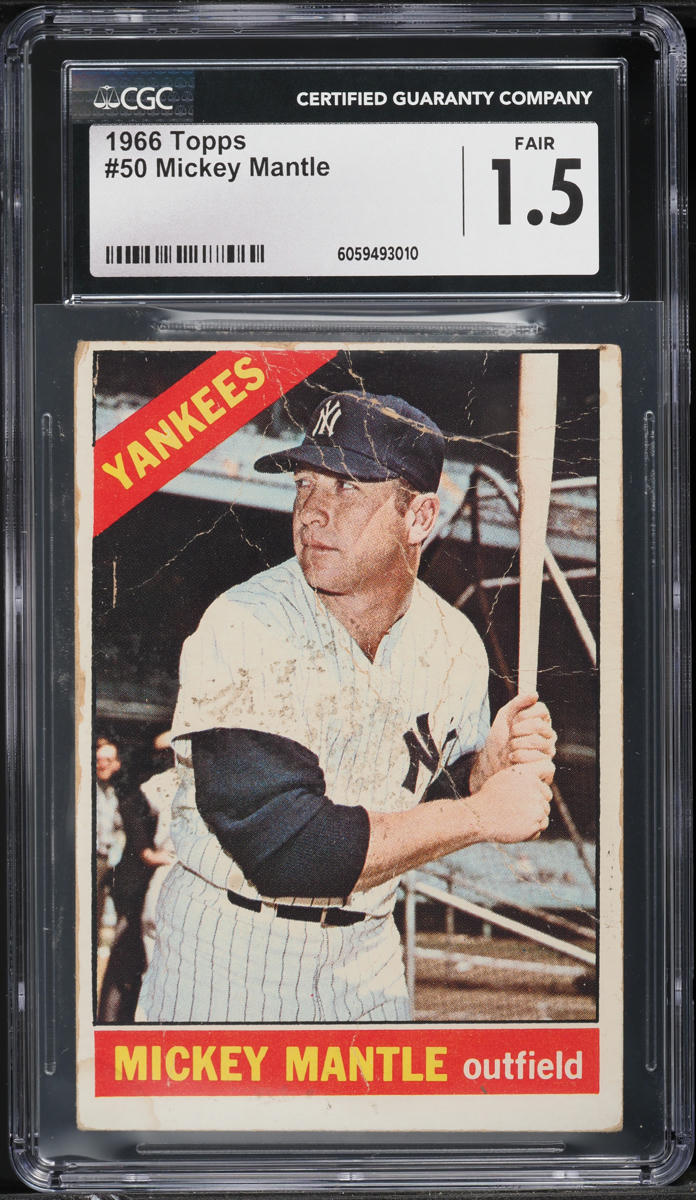 1966 Topps Mickey Mantle #50 CGC 1.5 FR