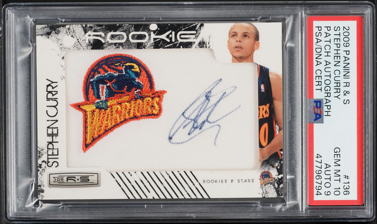 2009 Panini Rookies & Stars Stephen Curry ROOKIE PATCH AUTO DNA 9 /449 PSA 10