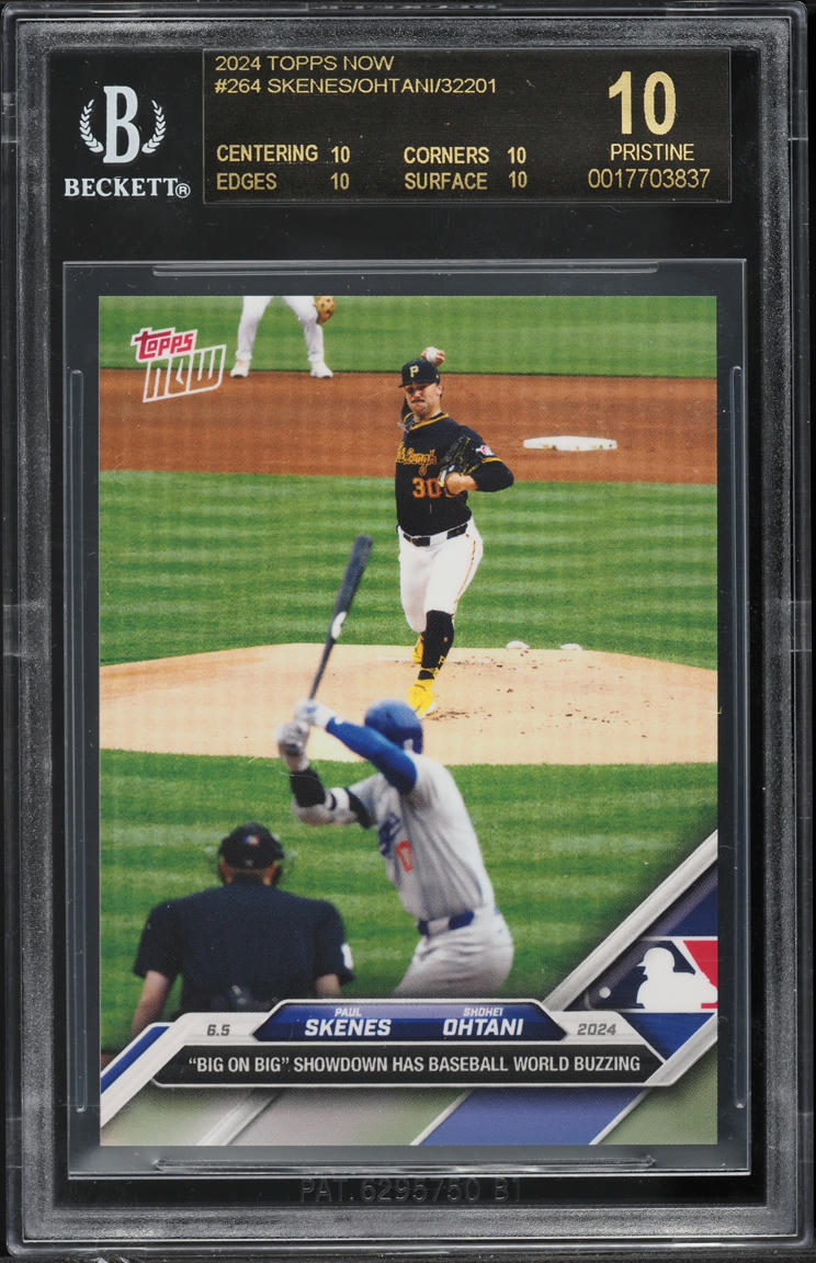 2024 Topps Now Shohei Ohtani Paul Skenes ROOKIE #264 BGS 10 PRISTINE BLACK LABEL
