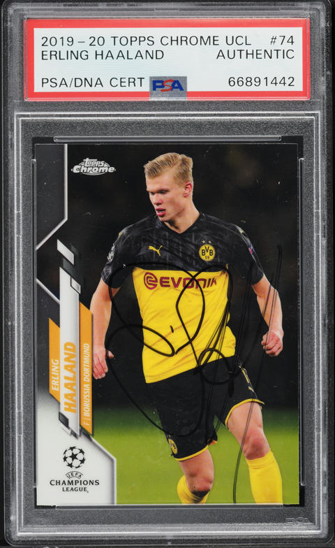 2019 Topps Chrome Bundesliga Orange Refractor Erling Haaland RC