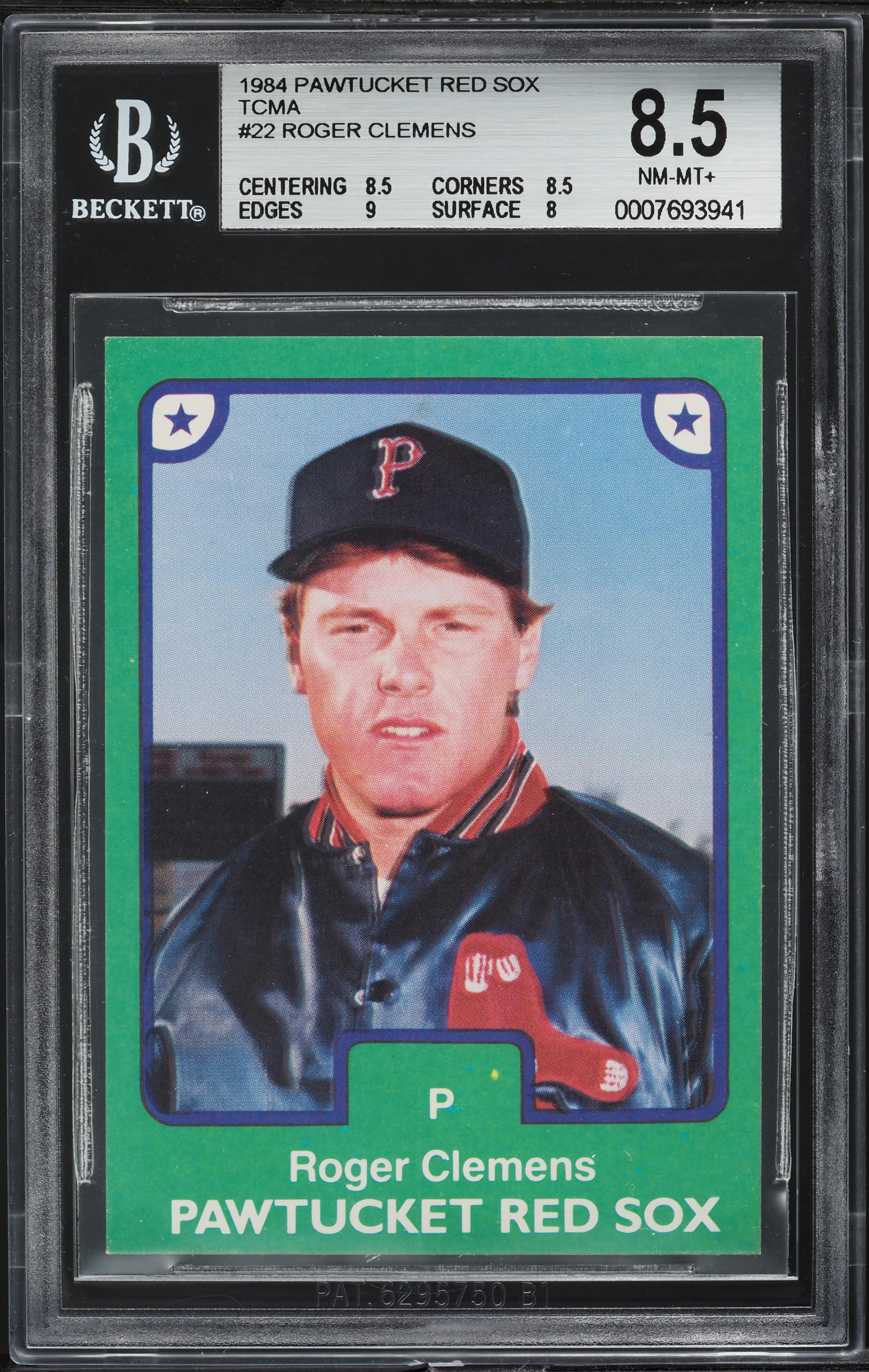 1984 TCMA Pawtucket Red Sox Roger Clemens ROOKIE #22 BGS 8.5 NM