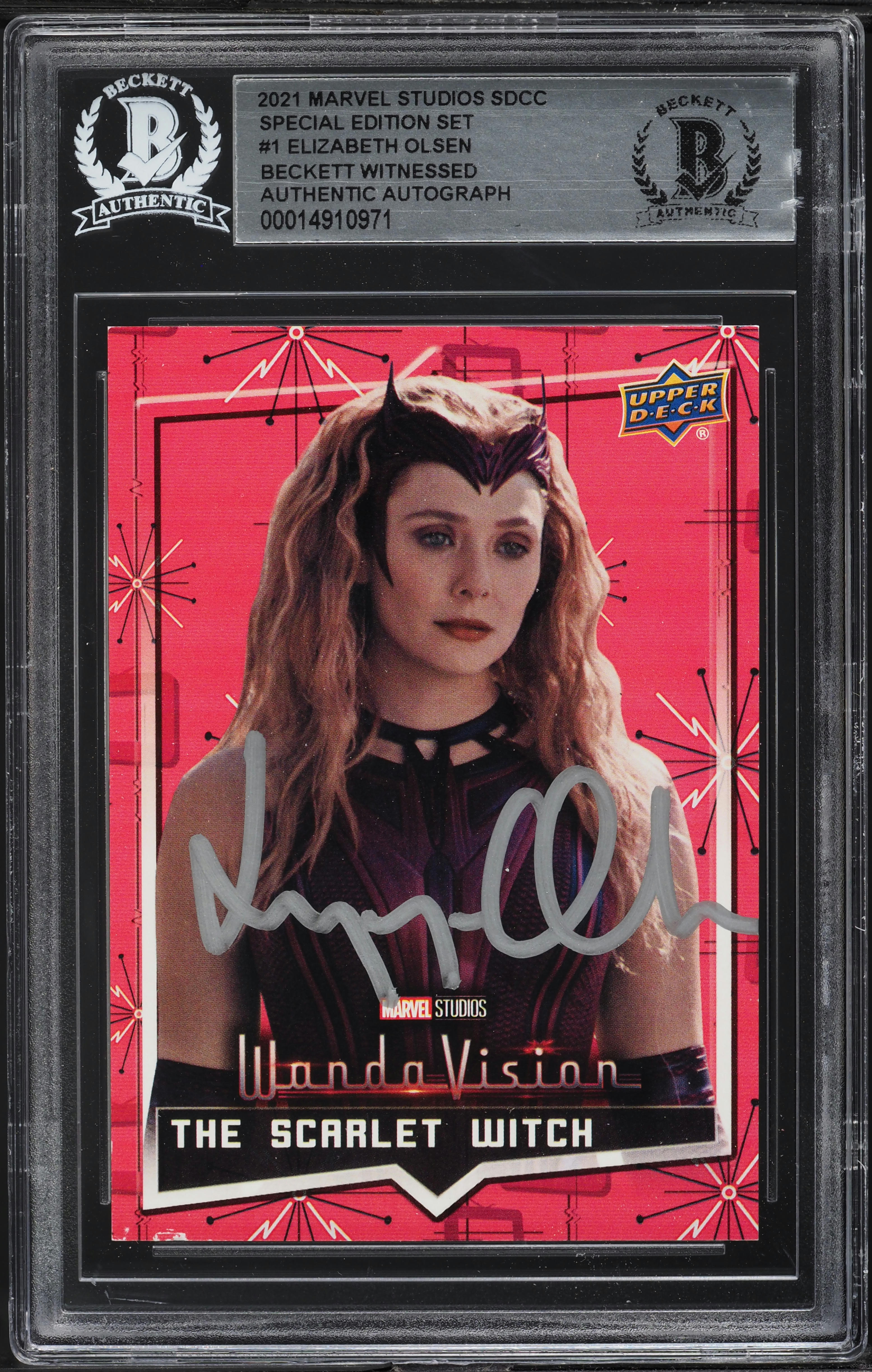 2021 Upper Deck Marvel Studios SDCC Special Elizabeth Olsen AUTO
