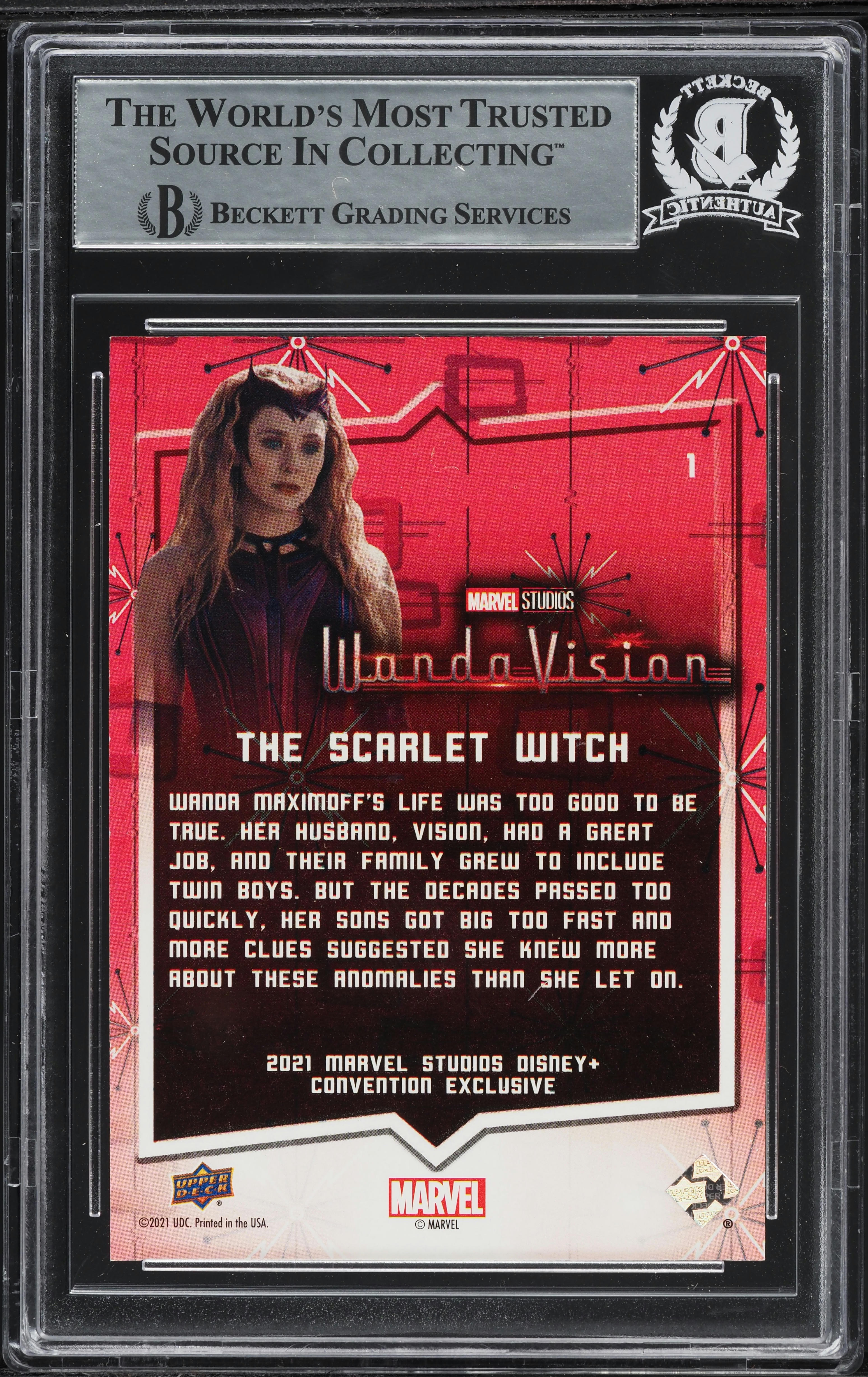 2021 Upper Deck Marvel Studios SDCC Special Elizabeth Olsen AUTO