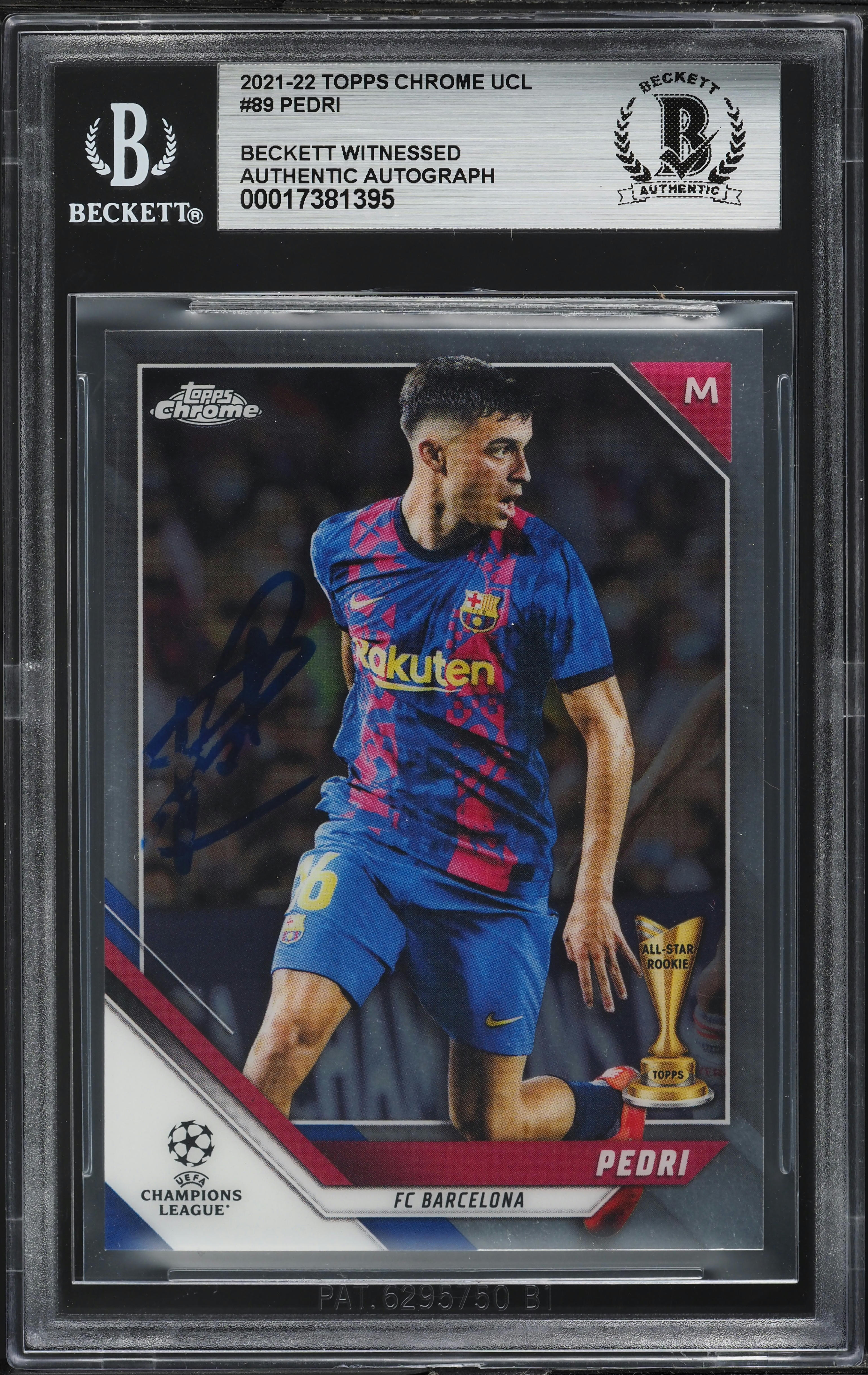 2021 Topps Chrome UEFA Champions League Pedri AUTO #89 BAS BGS
