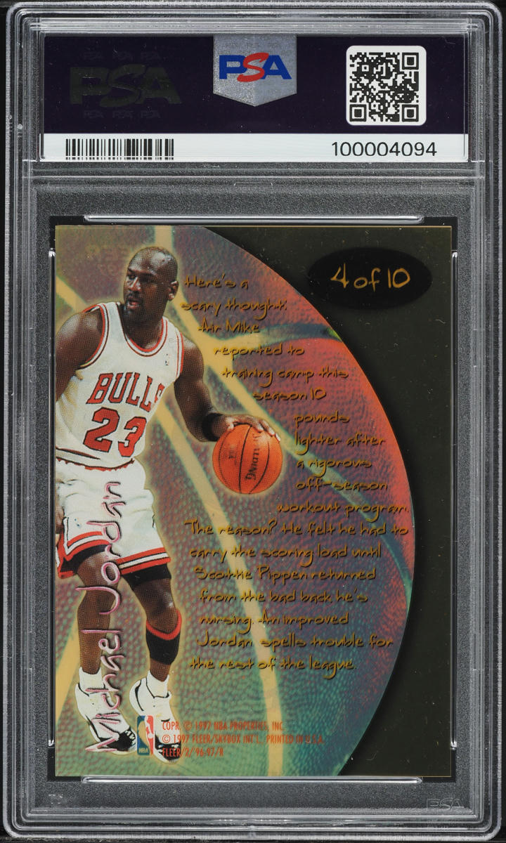 1996 Fleer Total O Michael Jordan #4 PSA 7 NRMT