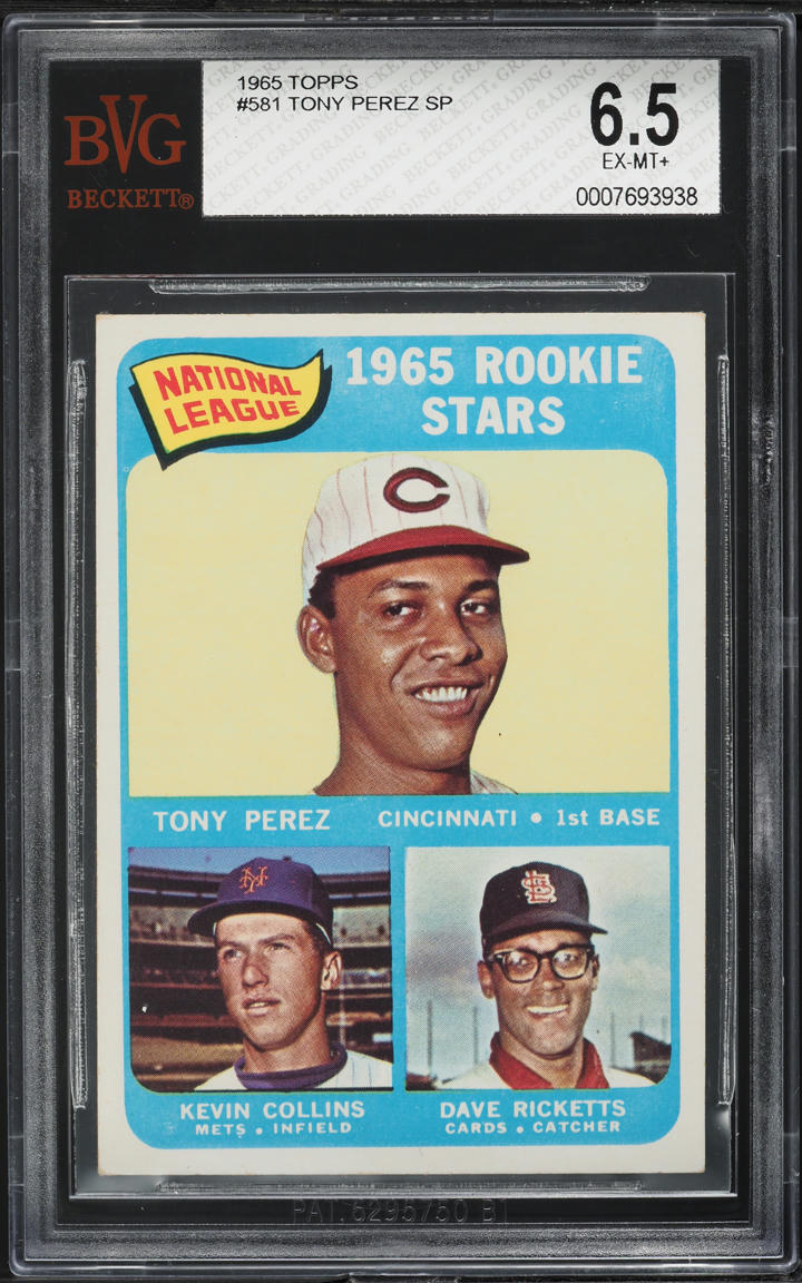1965 Topps Tony Perez SP ROOKIE #581 BVG 6.5 EXMT+