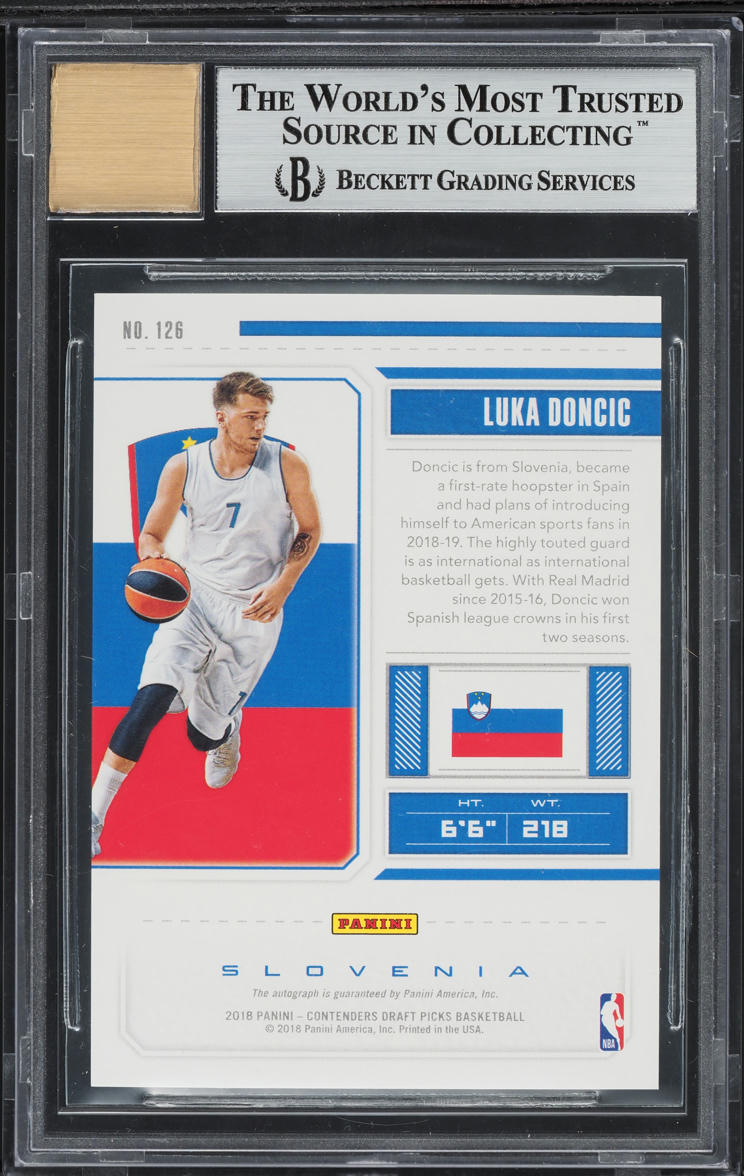 2018 Panini Contenders Draft Picks Ticket Luka Doncic ROOKIE AUTO /99 BGS 9