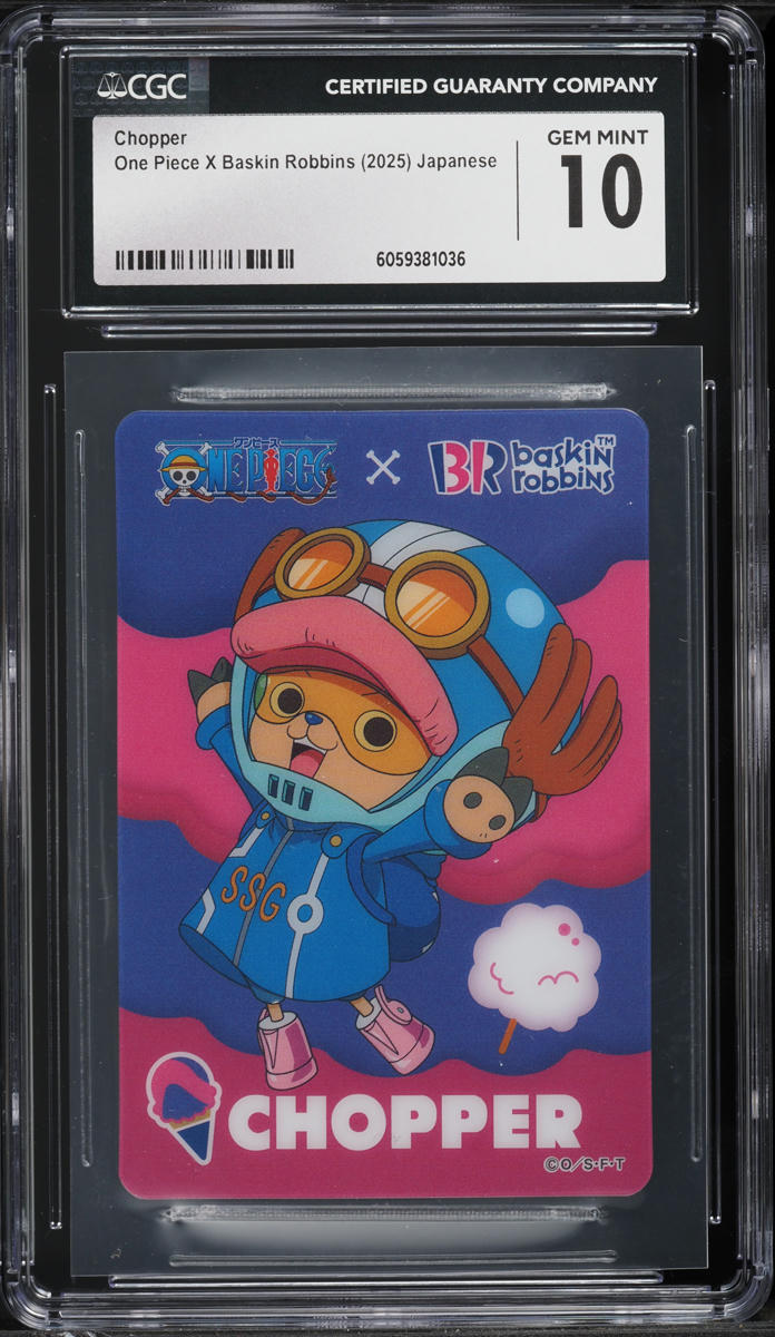 2025 One Piece Japanese X Baskin Robbins Chopper CGC 10 GEM MINT