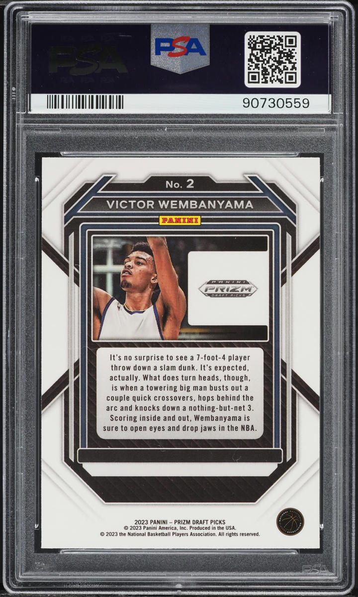 2023 Panini Prizm Draft Picks Victor Wembanyama ROOKIE #2 PSA 10 GEM MINT