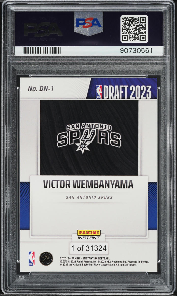 2023 Panini Instant Draft Night Victor Wembanyama ROOKIE /31324 #DN-1 PSA 10 GEM