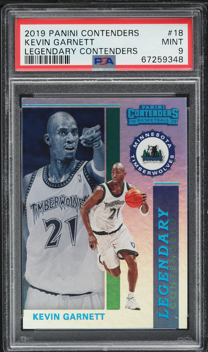 2019 Panini Contenders Legendary Kevin Garnett #18 PSA 9 MINT on