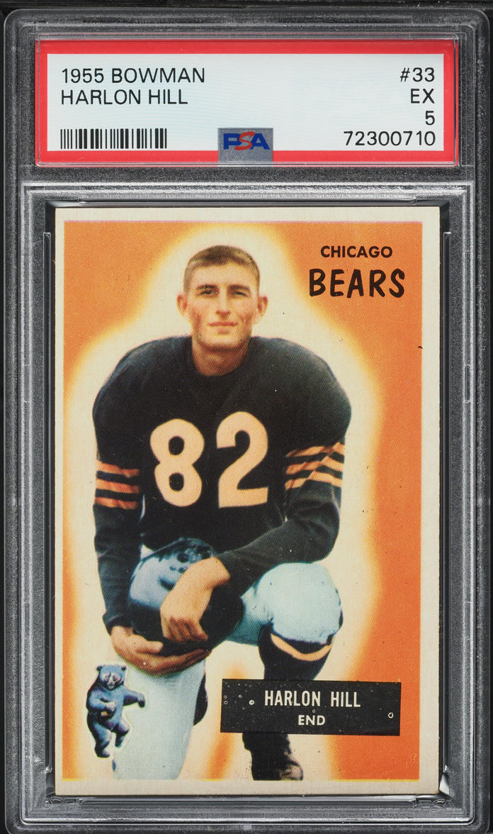 1955 Bowman Football Harlon Hill #33 PSA 5 EX
