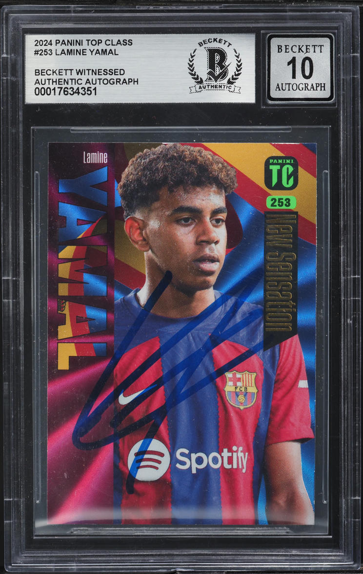 2024 Panini Top Class Lamine Yamal ROOKIE AUTO #253 BAS BGS AUTH