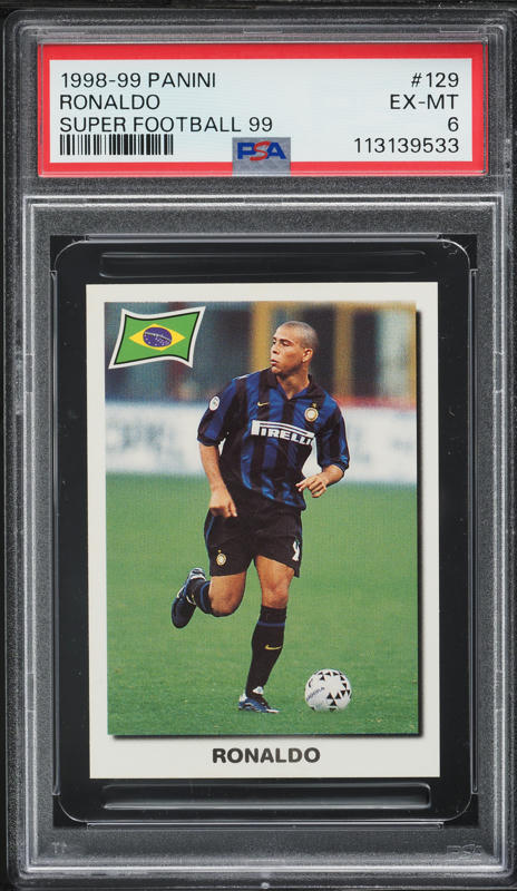 1998 Panini Super Football '99 Ronaldo #129 PSA 6 EXMT on Fanatics